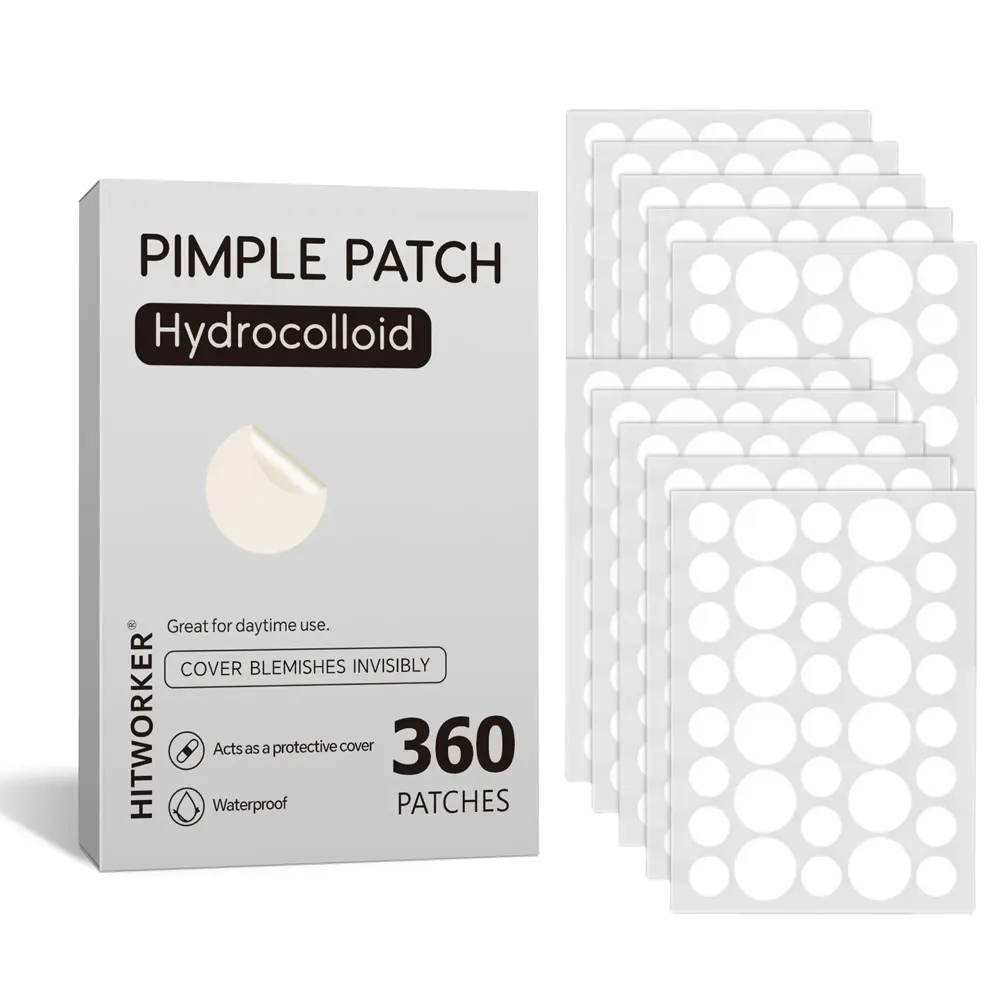 360 Pcs Hydrocolloid Acne Patch Set, Invisible Skincare Blemish Spot Treatment, Inflammati Healing Absorbing Acne Cover Stickers for Face Care