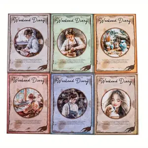 180 Sheets of Vintage Paper Coffee, Sewing, Clothing, Books, Food, Ceramics, Brushes, Vintage Character Themes Lightweight Paper DIY Notebook Decoration Scrapbook Paper