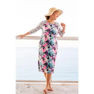 Modest Sport Swim Dress in Watercolor Blossom