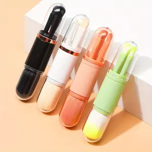 1PC Multifunctional Portable 4 in 1 Makeup Brush Set Scalable Hash Eye Travel Small Brush Painting and Three Soft Beauty Makeup Tool