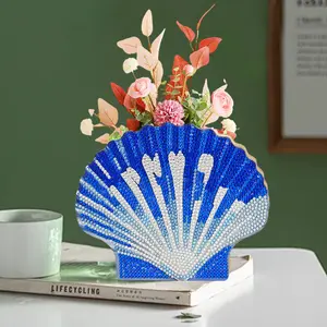 “Shell Diamond Painting Storage Organizer  DIY Diamond-Stick Decor - Desk Decor & Phone Charging Storage Organizer, Practical Stylish Home Decor”