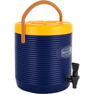 13L Insulated Beverage Dispenser Blue 24H Heat Preservation 201 Stainless Steel Freestanding Tabletop For Office Cafe Party Christmas Hot Drink