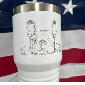 French Bulldog Engraved Tumbler - 20 or 30 oz Cup - Lots of Colors to Choose From frenchie