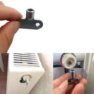 Two Pack Radiator Exhaust Valve Keys 5x5mm Square Socket Zinc Alloy For Standard Heating Valves