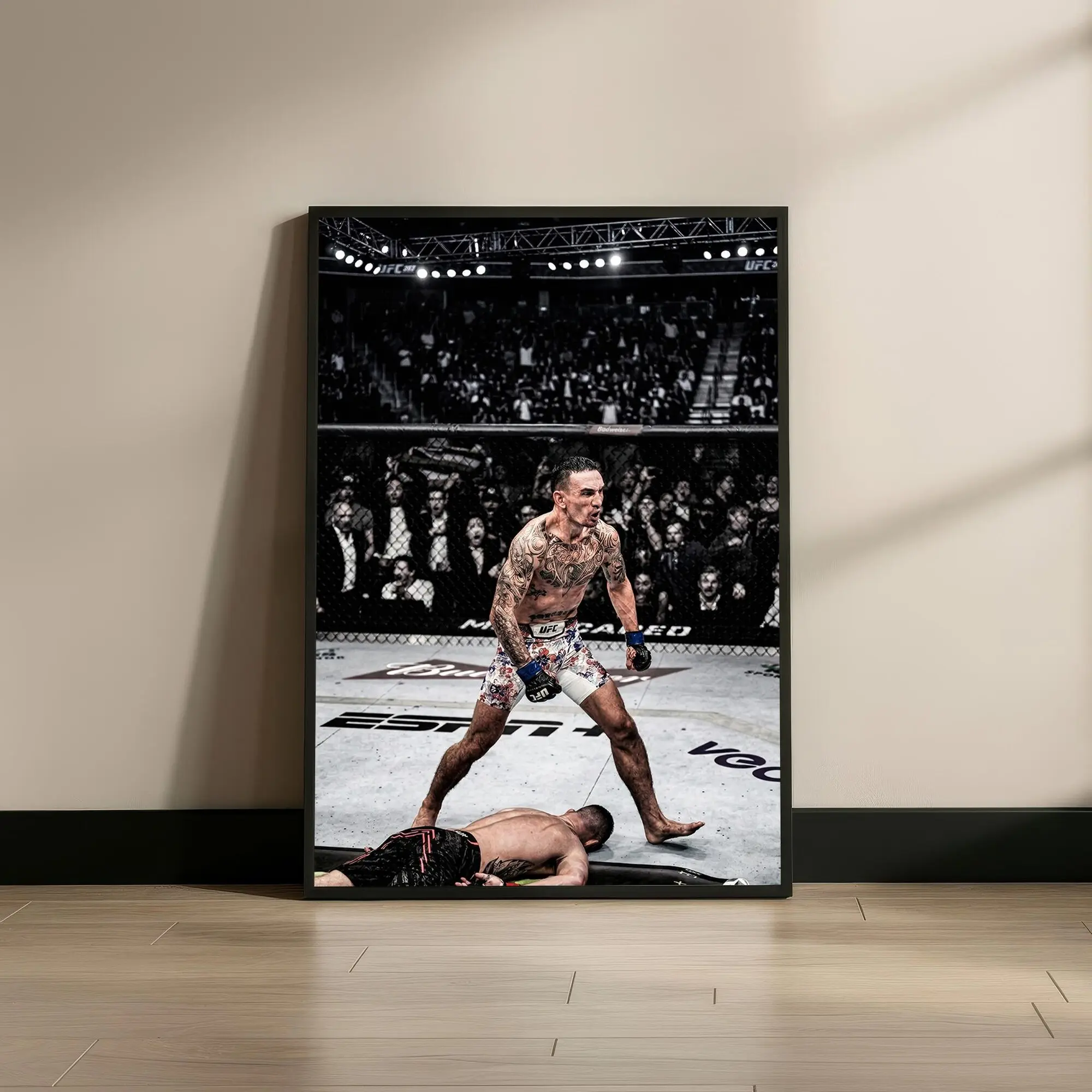 Max Holloway Wall Art, UFC Fighter Poster, MMA Fighter Decor, Combat Sports Print, Gym Office Man Cave Wall Decor ( Unframed - Print Only )
