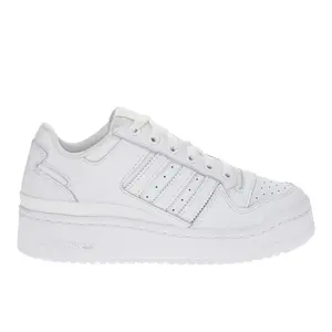 adidas Womens Forum Bold Stripes Lace Up Sneakers Shoes Casual - White