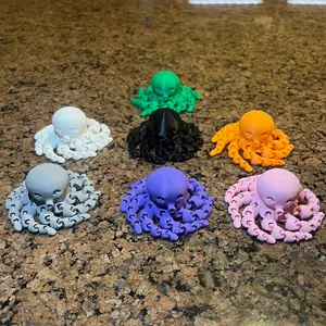 3D Printed Articulated Baby Octopus Fidget Toy