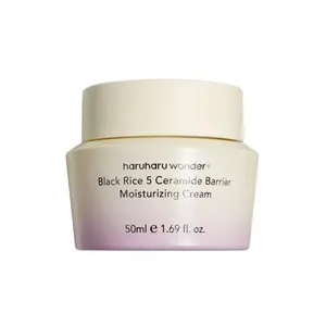 [haruharu wonder] Black Rice 5 Ceramide Barrier Moisturizing Cream 50ml - Ceramide, Probiotics, Fermented Black Rice, Moisturizing Cream, Daily Skin Barrier Care, Long-Lasting Hydration, Soothing & Nourishing, Ceramide Capsules, Korean Skincare