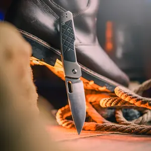 Artisan Cutlery Gambit Pocket Folding Knife with CPM S90V Steel Blade and Titanium Handle Design By Ray Laconico