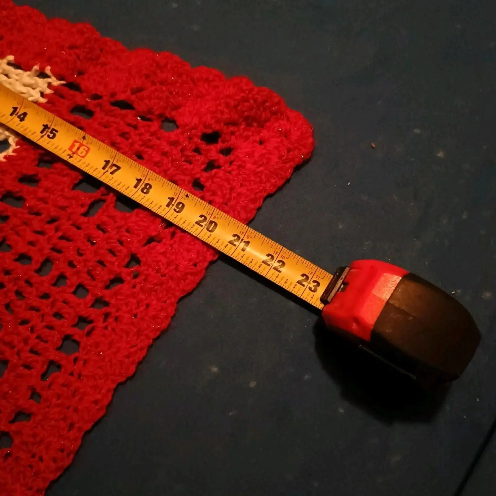 Crochet Table Runner dresser scarf Decorative Handknit 52"x21" Red White -  TikTok Shop