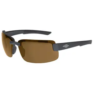Crossfire ES6 Safety Glasses Black with Polarized Brown Lenses