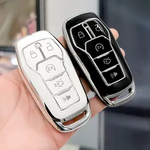 【 5-Button 】 For Ford Fusion, Mustang F150、Edge、 Explorer, Lincoln MKZ, MKC, MKX remote control car key covers Car Key Protector