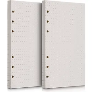 A5 Refill Paper, 280 Pages A5 Loose Leaf Paper 6 Hole Notebook Refills for 6 Ring Refillable Binder Notebook Planner Diary Journals Painting Personal Organiser-Dotted Pages