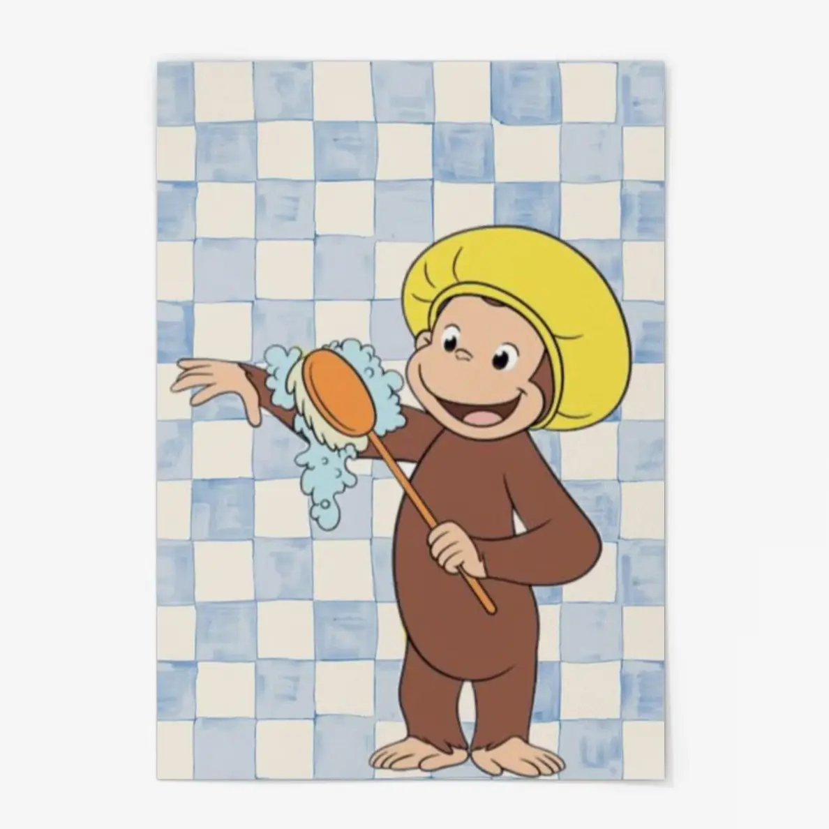 Curious George Poster Classic Storybook Wall Art Curious Monkey Print Nursery Decor Children's Book - Print Gift Unframed Poster