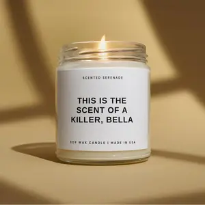 This Is The Scent of a Killer Bella Candle, Bookish Gifts, Book Lover Gift