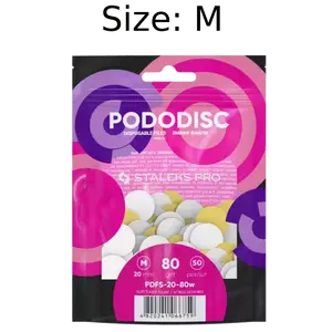 STALEKS PRO M PODODISC DISPOSABLE FILES SOFT BASE FOR PEDICURE DISC 20MM (50 PCS) PDFS-20- STALEKS™
