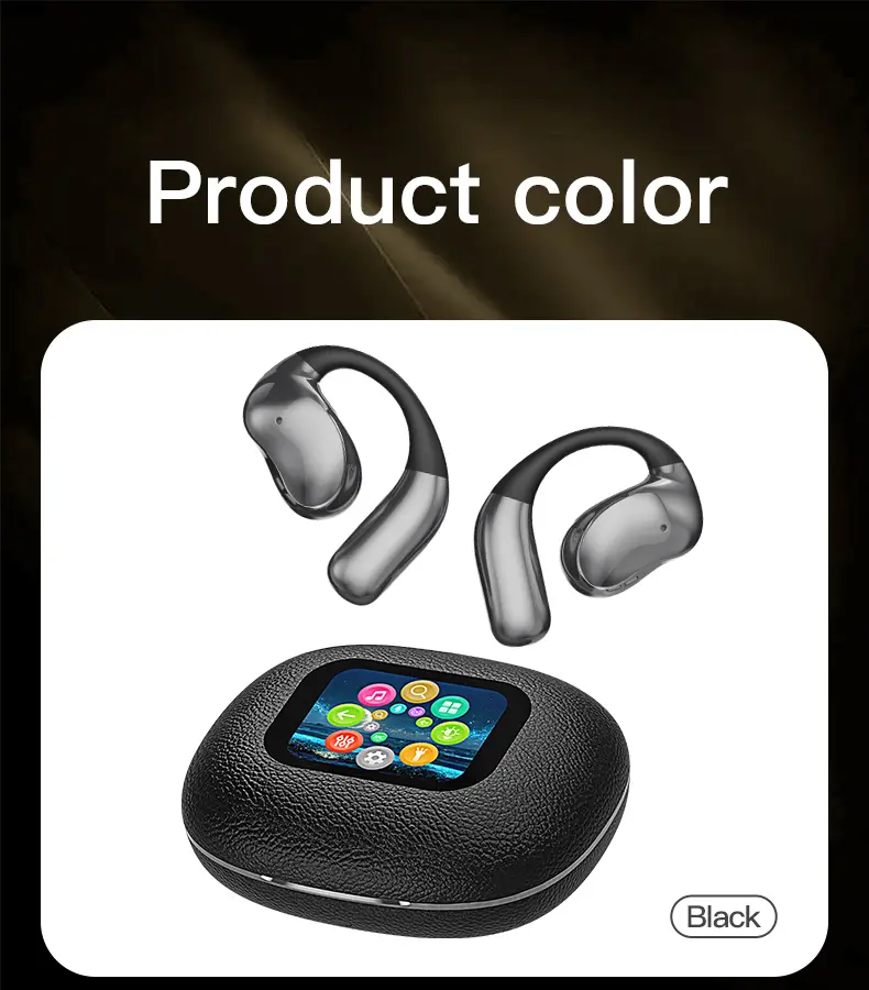 OWS Open Ear Wireless   Smart Touchscreen Case, High-Fidelity Sound Bluetooth , Premium Bass Sports Earphones for iPhone Android Voice Assistant Headset ENC Hybrid Wired Earbuds with