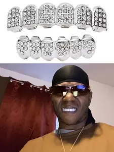 Unisex Punk Style Rhinestone Tooth Gems, Trendy Hip Hop Exquisite Dental Jewelry, Fashionable Body Jewelry for Men & Women for Party Decoration