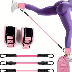 Hip Lift Resistance Elastic Trainer with Ankle Ring for Targeted Resistance Training Cable Machine Workouts for Hip and Leg Shaping Slimming White Grip Stretching Gear