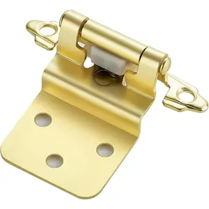 60 Pack 30 Pairs 3/8 Inch Overlay  Cabinet Hinges Semi-Concealed  Mount Hinges for Cupboards Self-Closing ative Door Hardware