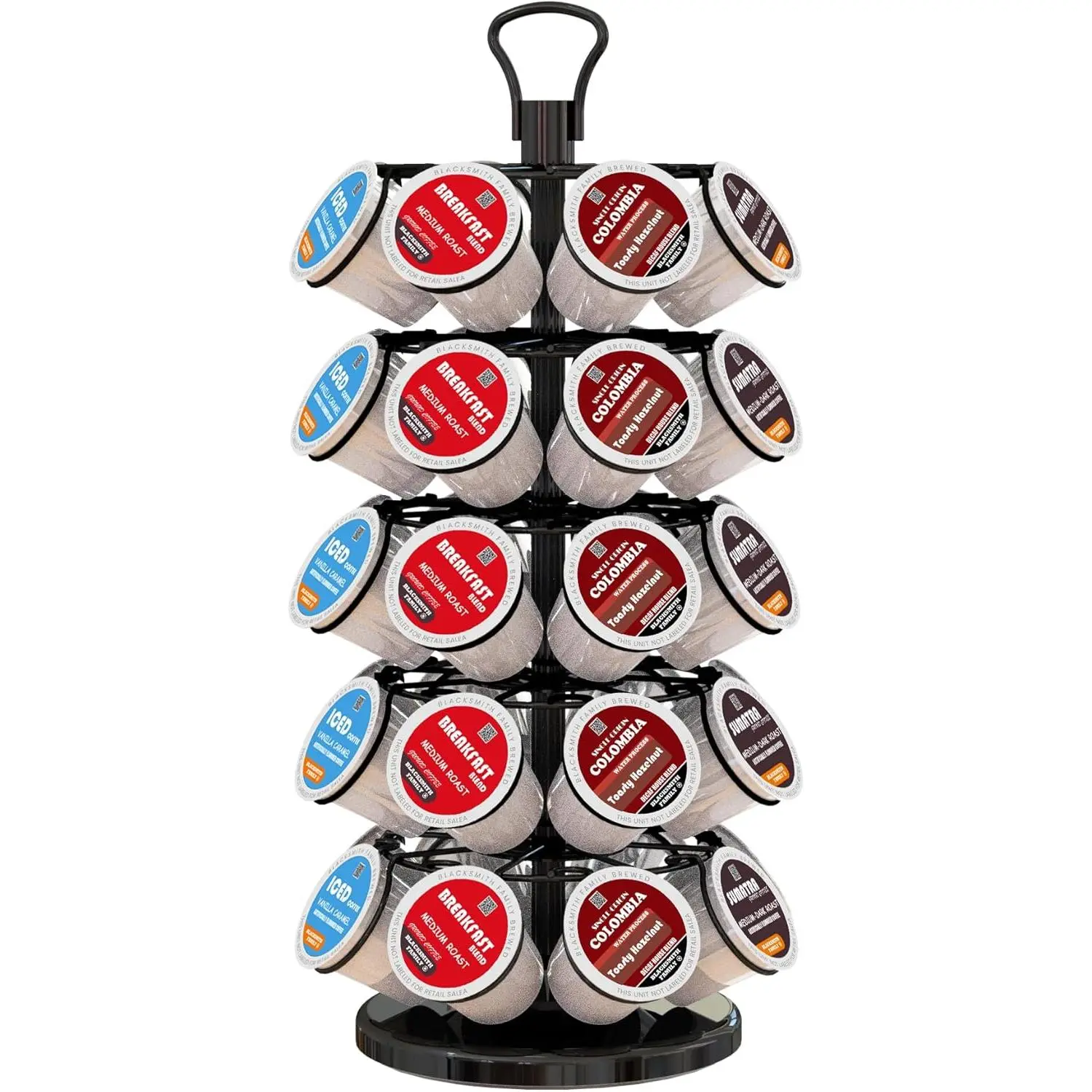 40 Pods Capacity Very Easy Assembly K Cup Holders,K Cup Holder, K Cups Holder,K Cup Carousel, Coffee Pods Holder Storage Organizer Stand
