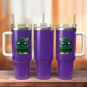 STORMMECH Mutant Ninja 40oz Insulated Beverage Mug - Double-Wall Vacuum Stainless Steel, Washable Leakproof Straw Lid with Handle, Movie Design, 12H Hot/24H Cold Retention,Gift For Him, Her