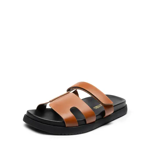 DREAM PAIRS Women's Flatform Slides - Comfortable Below the Ankle Shoes for Women, Quick Slip-On Geometric Flat Baseplate Sandals with Bold Lift, Anti-Slip Outdoor Grip, Casual Dressy Summer Footwear