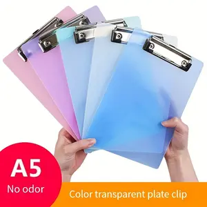 2pcs Reusable Plastic Writing Pad Clipboard With Clip A5 Record List Board For Home Office Use