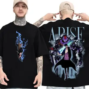 Arise Solo Leveling Ver3 Shirt, Solo Leveling Character Tee, Sung Jin Woo Anime Color Tee, Unisex Short Sleeve Tee Cotton Menswear
