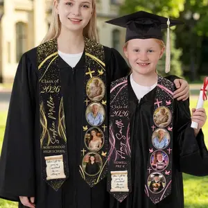9 Ops Custom In Loving Memory Graduation Stole, Memorial Photo Sash Gifts