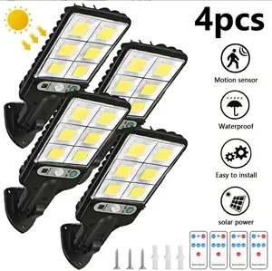 SummerVibes‑Solar Outdoor Lights, 6000 Lumens 2/4‑Pack 108COB LED Solar Motion Sensor Wall Light – IP65 Waterproof with Remote Control, Heavy‑Duty Security Lamp for Exterior Wall, Garden, Yard & Porch