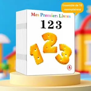 French Encyclopedia Book Set, 10 Different Types of Items, French Language Learning, Cognitive Development for Kids