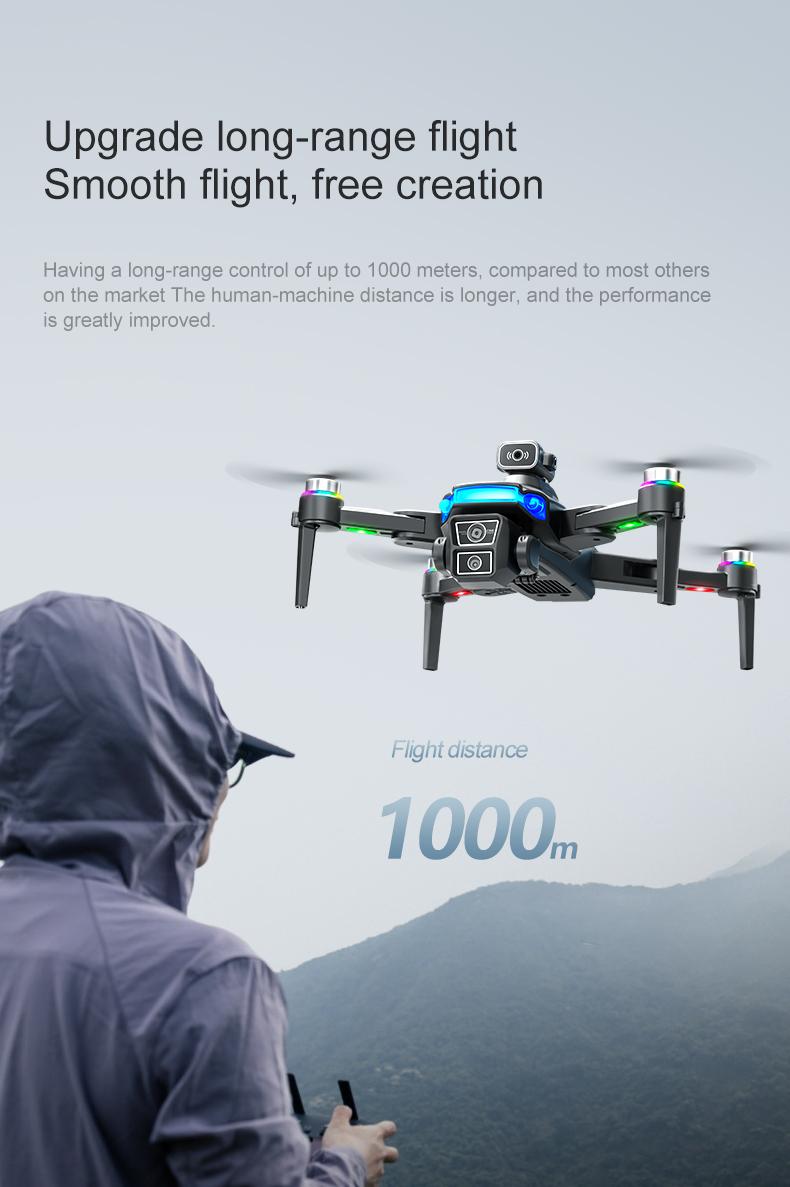 YCMDCGIE GPS drone is equipped with a 4K camera and comes with a 4.5-inch LCD remote controller. It features professional GPS intelligent tracking, AI smart return, follow mode, brushless motors, and a foldable design. YCMDCGIE GPS drone is equipped with a 4K camera and comes with a 4.5-inch LCD remote controller. It features professional GPS intelligent tracking, AI smart return, follow mode, brushless motors, and a foldable design.