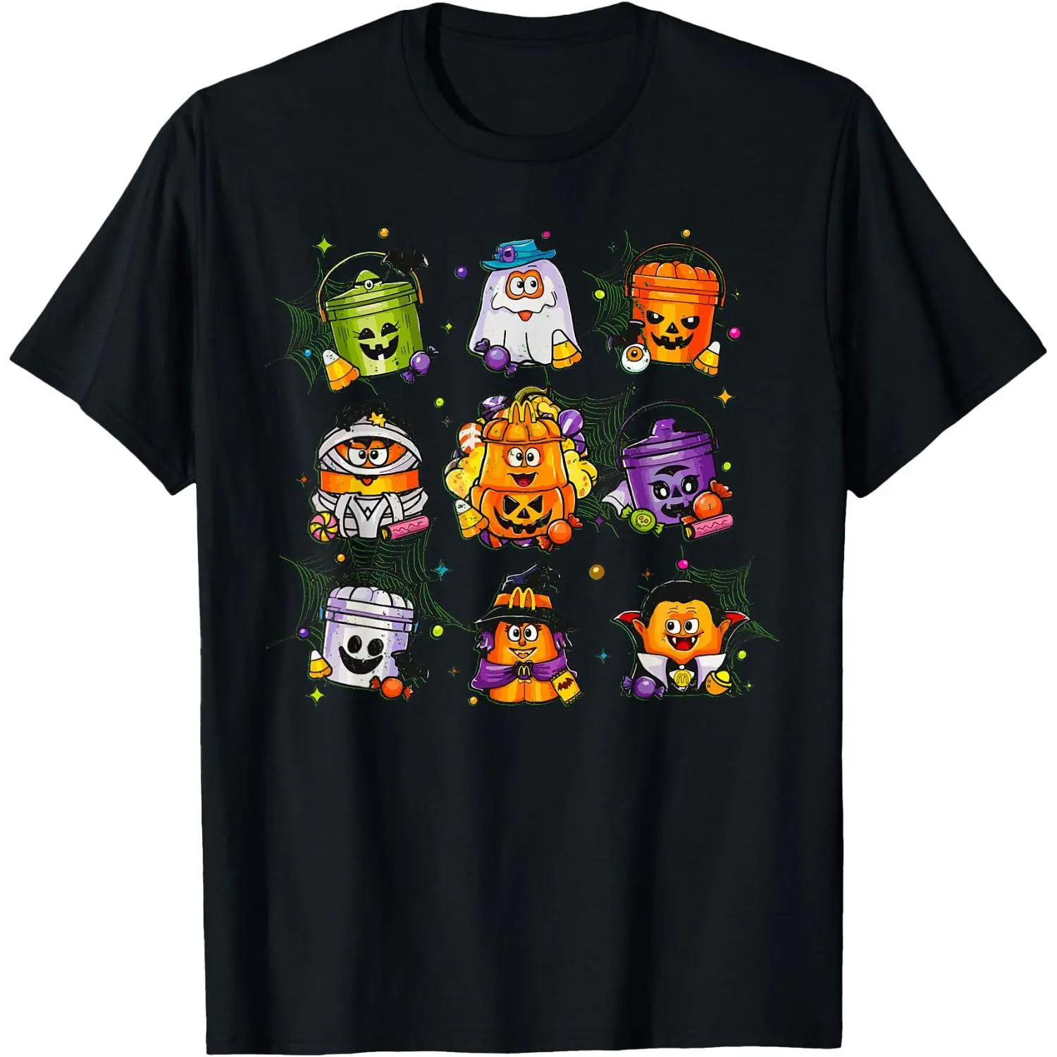 Halloween Chicken Nuggets Meal Bucket T-Shirt for a Spooky Celebration