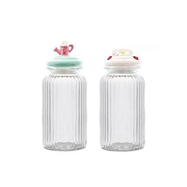 10 Strawberry Street 2-pc. Daisy & Watering Can Knob Canister