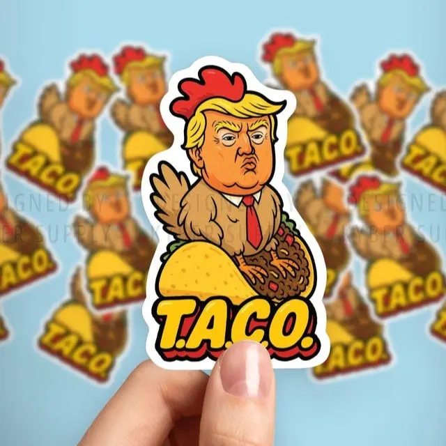 TACO TR.UMP sticker pack - Trump Always Chickens Out - Anti Tr.ump Stickers -Meme mini decal, Anti Fascist Anti Racist stickers