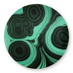 360 Stand Malachite Stone Round Outdoor Area Rug, C1COAR55AU522W, 5x5 ft - Begin Home Decor for Bedroom Use