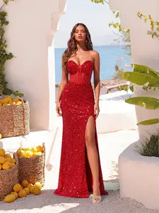 Sequin Cut Out High Waist Midi Dress, Party Gown, Wedding Guest Dress, Formal Evening Wear, Graduation Dress, All Seasons