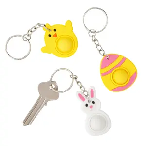 1 1/2" - 1 3/4" Bulk 48 Pc. Mini Easter Lotsa Pops Pop Fidget Toy Keychains
