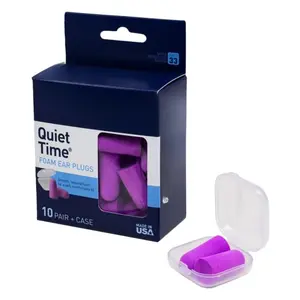 Protechs Foam Ear Plugs, 10 Pair with Case for Sleeping, Snoring, Loud Noise, Traveling, Concerts, Construction, Studying, Work, Shooting, Disposable