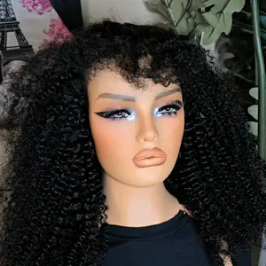 4x4 fringe wig 380% density natural,afro  18 inches