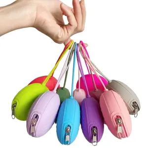 Silicone Baby Pacifier Storage Bag, Portable Zipper Case for Coins, Earphones, and Cables, Ideal for Kids on the Go, Silicone Snap Pouch