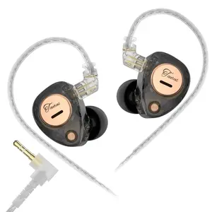 KZ Taurus in Ear Monitor Headphones, HiFi Improved Bass Earphone Sound Noise Isolating IEMs, Dual 8 mm Dynamic Driver Wired Gaming Earbuds, 2PIN-C Detachable Cable for Singers Musicians