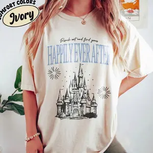Reach Out And Find Your Happily Ever After Shirt Retro Comfort Colors/Gildan Magical Castle Shirt Magic Kingdom Shirt [Adult - Youth - Toddler], Outfit Summer 2026
