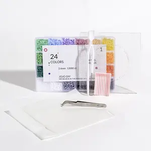 24 Color 12000ct Fuse Beads & Tool Set diy craft bead kit Perler Beads DIY Beads Including the upgrade toolkit Tweezers Bead need Bead scoopl Ironing paper perler beads ideas