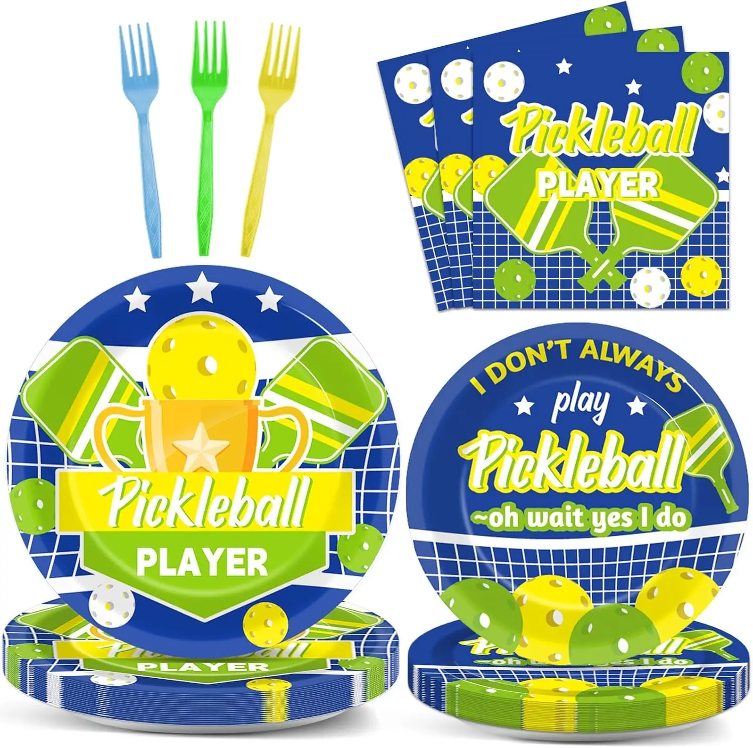 96-Piece Pickleball Party Decorations Kit - Decorative Festive Home Supplies Set with Gifts, Happy Birthday, Watch Party & Colorful Balloons Assortment Balloon Decor, Birthday Ideas