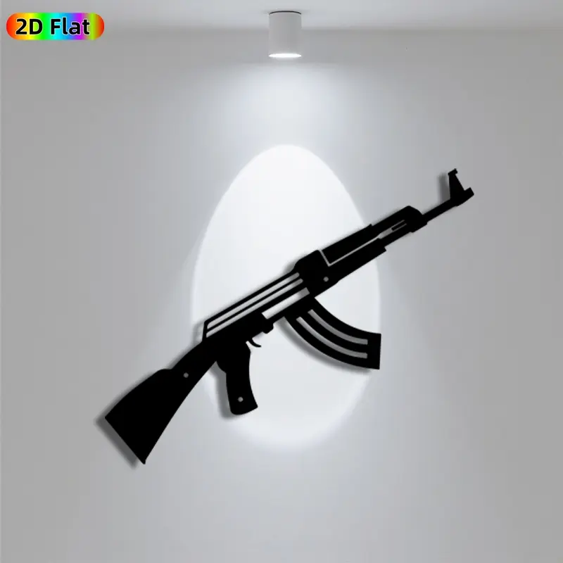 1pc Assault Rifle Metal Wall Art, Statue Mural, Iron Craft, Perfect for Garage, Workshop, Patio Wall Decor, Heavy-Duty Rustproof Metal Decor, Intricate Craftsmanship, Father's Day Decor, Ideal Gift for Trend Seekers, Decoration Items