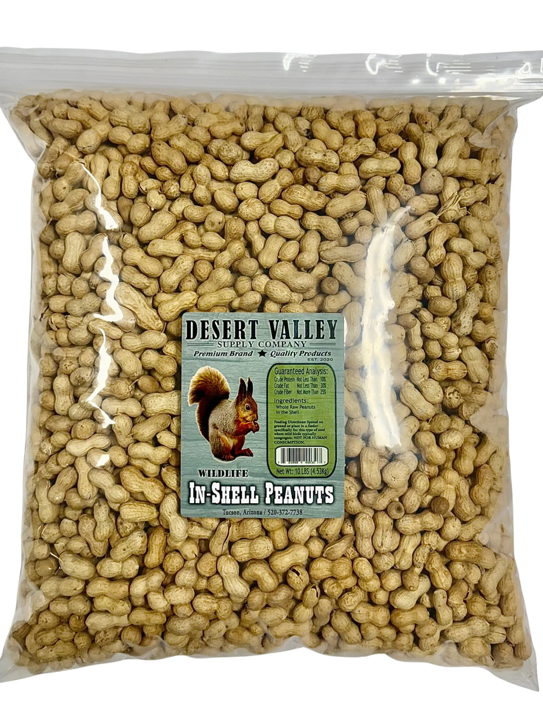 Desert Valley Premium Quality Spanish Peanuts In Shell – Naturally Smaller Shell Size – USA Grown Raw Wildlife Food for Squirrels, Birds, Deer & Other Outdoor Animals