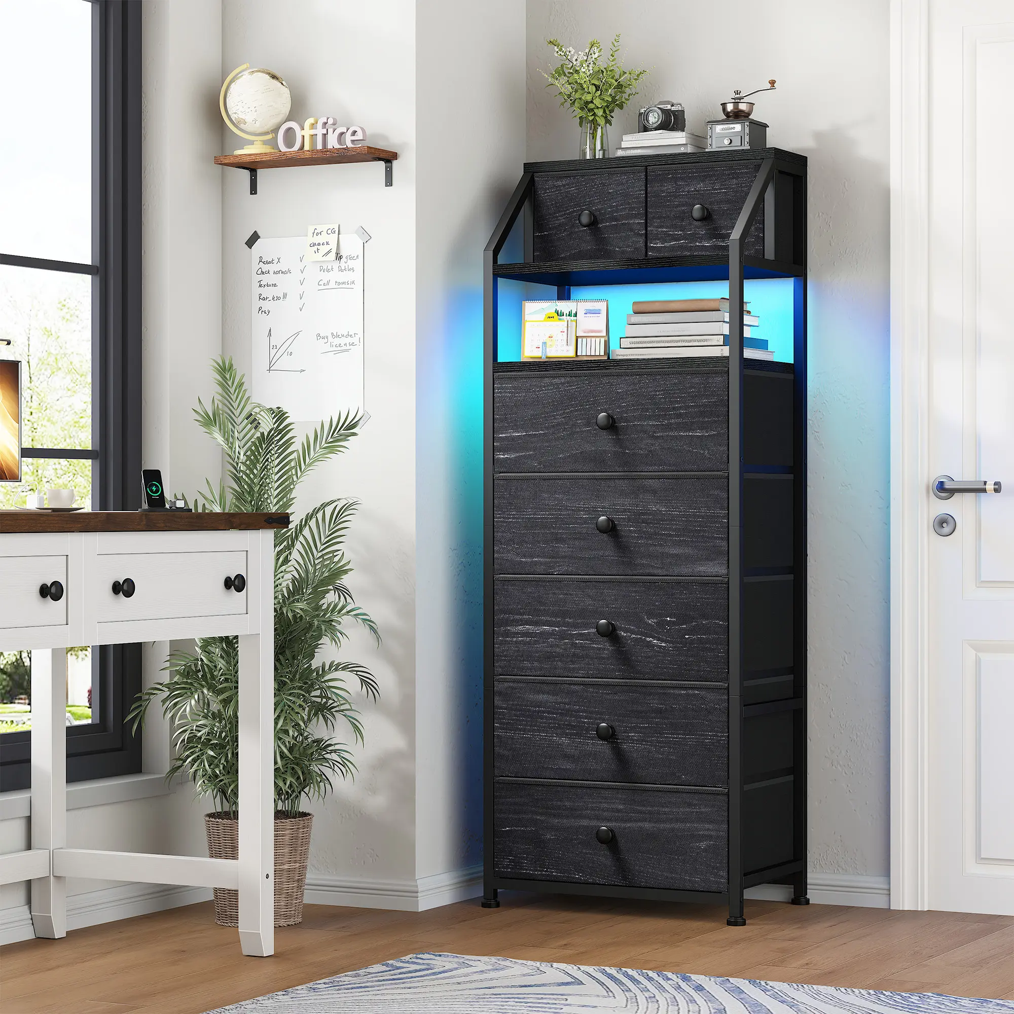 7 Drawers-Black(LED)