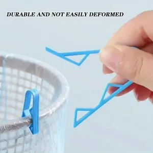 5pcs Garbage bag clip, anti slip garbage bin clip. Garbage bag holder, home kitchen, bathroom, office, cleaning supplies